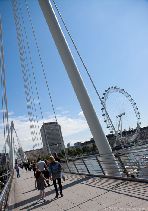 London Eye from Golden Jubilee Bridge